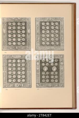 Auguste de Saint Aubin (graveur) diverses monnaies et médailles. gravure 1783, 1783 Banque D'Images