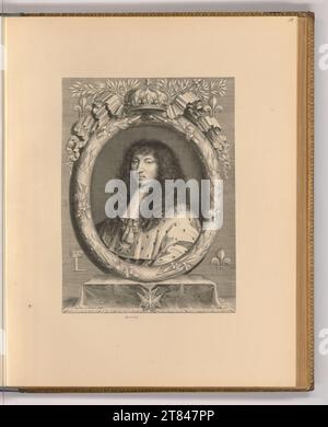 Nicolas de Poilly (graveur) Portioit Louis XIV .. Gravure sur cuivre, gravure 1633-1696, 1633/1696 Banque D'Images