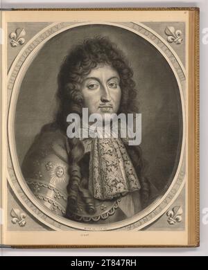 Nicolas de Poilly (graveur) Portioit Louis XIV .. Gravure sur cuivre, gravure 1683, 1683 Banque D'Images