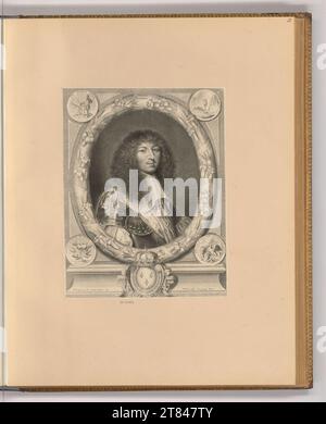 Nicolas de Poilly (graveur) Portioit Louis XIV .. Gravure sur cuivre, gravure 1633-1696, 1633/1696 Banque D'Images