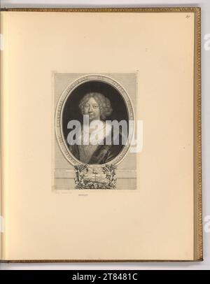 Antoine Masson (graveur) Portrait Marie de Lorraine, duchesse de guise. Gravure sur cuivre, gravure 1684, 1684 Banque D'Images