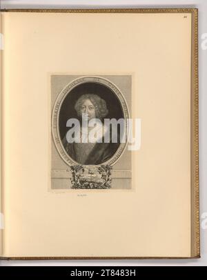 Antoine Masson (graveur) Portrait Marie de Lorraine, duchesse de guise. Gravure sur cuivre, gravure 1684, 1684 Banque D'Images