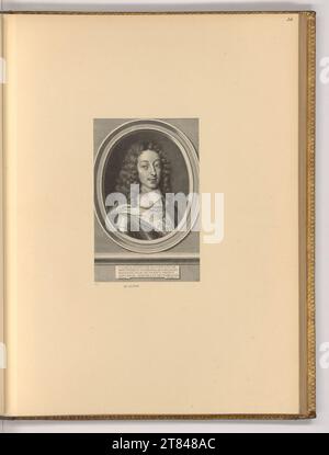 Robert Nanteuil (graveur) Portrait Carlo II Gonzaga. Gravure sur cuivre, point de poinçonnage 1643-1678, 1643/1678 Banque D'Images