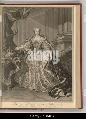 Jean Daullé (graveur) Porträt Maria Leszczynska. Gravure sur cuivre, gravure 1740-1763, 1740/1763 Banque D'Images