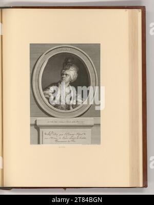 Auguste de Saint Aubin (graveur) Portrait le Cain. Gravure sur cuivre, gravure 1788, 1788 Banque D'Images