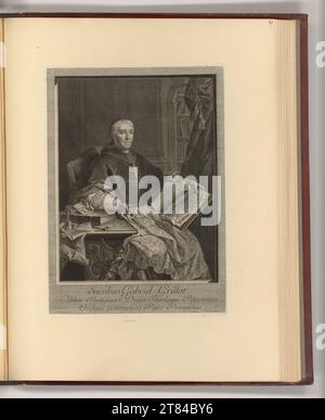 Jean Joseph Balechou (graveur) Portrait Jacques Gabriel Grillot. Gravure sur cuivre, gravure 1735-1764, 1735/1764 Banque D'Images