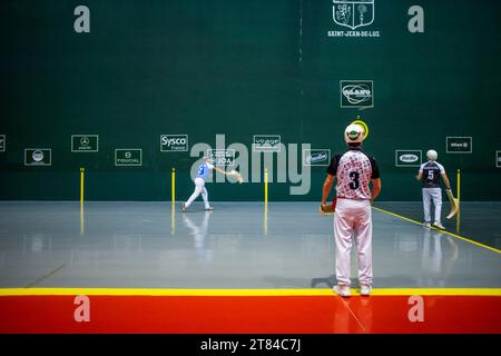 France, Pyrénées Atlantiques, Pays Basque, Biarritz, Jai Alai Parc des Sports d'Aguilera, cesta punta Banque D'Images