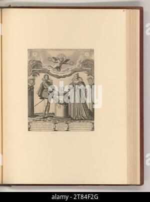 Jean Picart (graveur) Allegory sur le mariage de Gaston de Bourbon et Marie de Montpensier. Gravure sur cuivre 1626, 1626 Banque D'Images