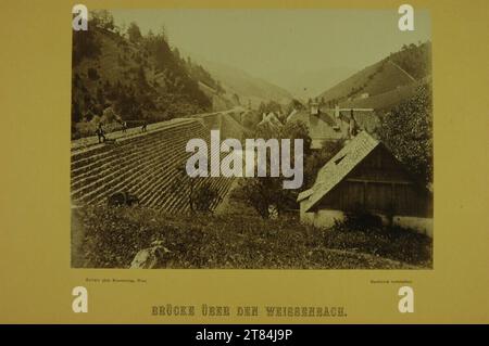 Amand Helm Crown Prince-Rudolf-Bahn : pont sur le Weißenbach. Papier albumine, sur boîte d'édition, dans le dossier vers 1872 Banque D'Images