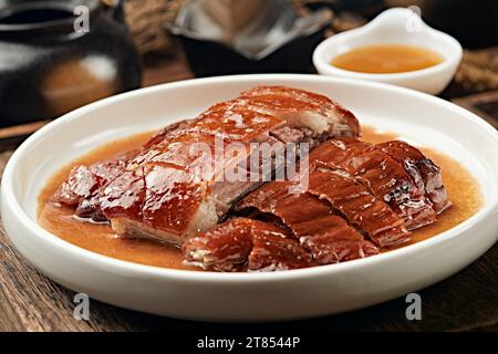 Une délicieuse et alléchante oie braisée rôtie à la cantonaise, bien rôtie Banque D'Images