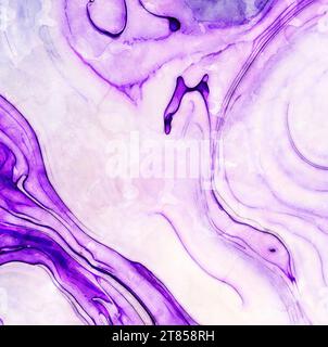 Belle abstraction des peintures liquides dans le mélange lent de flux de mélange ensemble, en douceur Banque D'Images