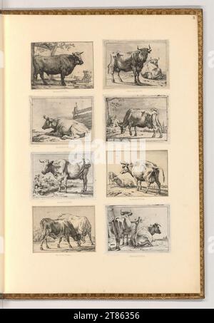 Paulus Potter (Ausführende r Künstler in) diverses vaches. gravure 1645-1654, 1645/1654 Banque D'Images