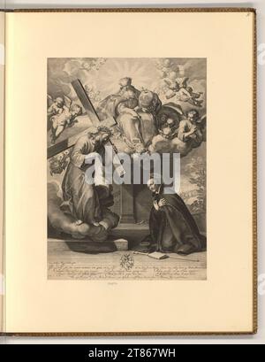 Cornelis Bloemaert (graveur) le Christ porte sa croix, Parrain, saint. Gravure sur cuivre, gravure 1620-1692, 1620/1692 Banque D'Images