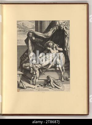 Hendrick Goltzius (graveur) Mars et Vénus. Gravure sur cuivre 1588, 1588 Banque D'Images