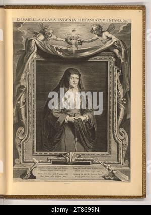 Paulus Pontius (graveur) Portrait Isabella Clara Eugenia, Infante d'Espagne. Gravure sur cuivre imprimée vers 1630 Banque D'Images