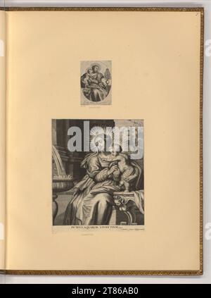 Peter Paul Rubens Maria avec enfant. Gravure sur cuivre impression 17. Siècle , 17e siècle Banque D'Images