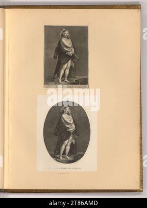 Anton Joseph von Prenner Portrait Helena Fourment, la fourrure. Gravure, ponctuation 1750-1800, 1750/1800 Banque D'Images