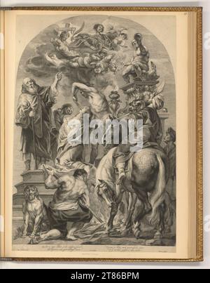 Marinus Robin van der Goes (graveur) martyre de Sainte Apollonie. Gravure sur cuivre 1630-1639, 1630/1639 Banque D'Images