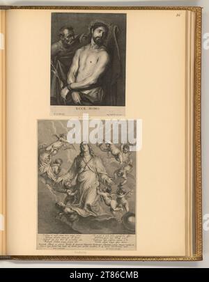 Lucas Vorsterman II (graveur) Ecce Homo ; Ascension de Maria. Gravure sur cuivre 1644-1666, 1644/1666 Banque D'Images