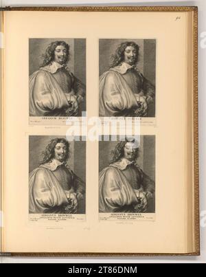 Schelte Adamsz. Bolswert (graveur) Portrait adrios frères. Gravure sur cuivre 1630-1645, 1630/1645 Banque D'Images