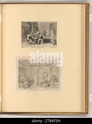 Anton Joseph von Prenner (graveur) scène des genres paysans ; St. Lukas peint la Madone avec un enfant. Gravure, lithographie 1700-1844, 1700/1844 Banque D'Images