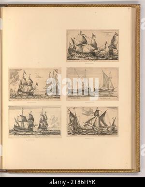 Reinier Nooms navires en mer. gravure 17. Siècle , 17e siècle Banque D'Images