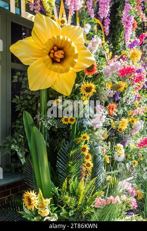 Fleurs exposées pour Chelsea à Bloom Kings Road Londres 2022 Banque D'Images