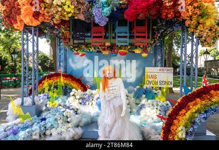 Fleurs exposées pour Chelsea à Bloom Kings Road Londres 2022 Banque D'Images