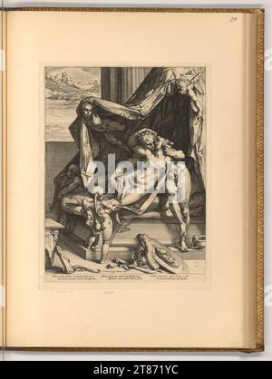 Hendrick Goltzius (graveur) Mars et Vénus. Gravure sur cuivre 1588, 1588 Banque D'Images