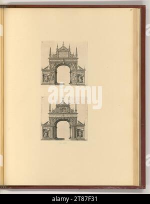 Johann Theodor de Bry (graveur) Arches de triomphe. Gravure sur cuivre imprimée vers 1620 Banque D'Images