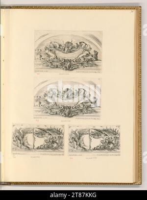 Stefano della Bella (Ausführende r Künstler in) cartouches. gravure 1646, 1646 Banque D'Images