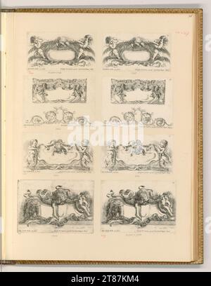 Stefano della Bella (Ausführende r Künstler in) cartouches. gravure 1646, 1646 Banque D'Images