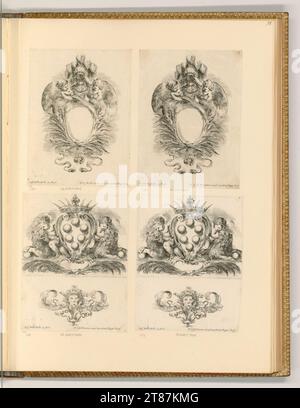 Stefano della Bella (Ausführende r Künstler in) cartouches. gravure 1646, 1646 Banque D'Images