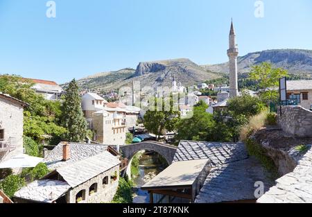 Le vieux pont de Mostar, en Bosnie-Herzégovine, également connu sous le nom de Stari Most Banque D'Images