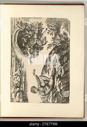 Gaspare Ruina (an der Entstehung Beteiligte r) la création d'Adams (chapelle Sixtine). Gravure sur bois 1505-1533, 1505/1533 Banque D'Images