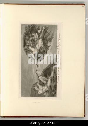 Domenico Cunego (graveur) la création d'Adams (chapelle Sixtine). Gravure sur cuivre, gravure 1772, 1772 Banque D'Images