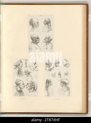 Carlo Giuseppe Gerli (graveur) têtes diverses. gravure 1784, 1784 Banque D'Images