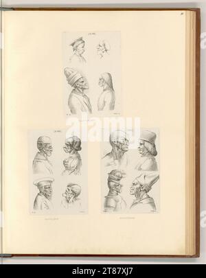 Carlo Giuseppe Gerli (graveur) têtes diverses. gravure 1784, 1784 Banque D'Images