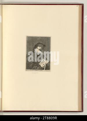 Anton Joseph von Prenner (graveur) Saint à Mönchkutte. gravure 1728, 1728 Banque D'Images