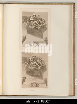 Francesco Bartolozzi (graveur) Frontispiz, vignette avec musiciens. Gravure, gravure sur cuivre, ponctuation vers 1783 Banque D'Images