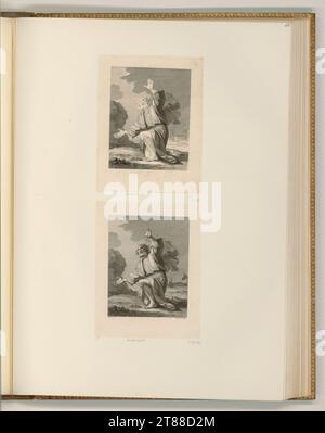 Francesco Bartolozzi (graveur) Frontispiz, livre de musique : Jonah. Un oratorio de Samuel Felsted. Gravure, gravure sur cuivre 1775, 1775 Banque D'Images