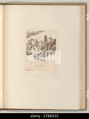 Francesco Bartolozzi (graveur) Frontispiz, vignette avec musiciens. Gravure, ponctuation vers 1787 Banque D'Images