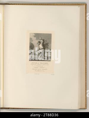 Francesco Bartolozzi (graveur) Frontispiz, livre de musique : Jonah. Un oratorio de Samuel Felsted. Gravure, gravure sur cuivre 1775, 1775 Banque D'Images