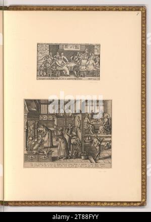 Pieter Van der Borcht prophétie de la fin du monde ; Christ à Zachée. gravure 1560-1612, 1560/1612 Banque D'Images