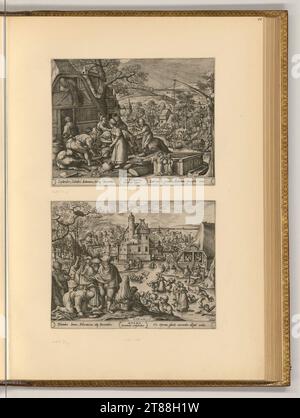 Pieter van der Heyden (graveur) l'automne ; l'hiver. Gravure sur cuivre 1570, 1570 Banque D'Images