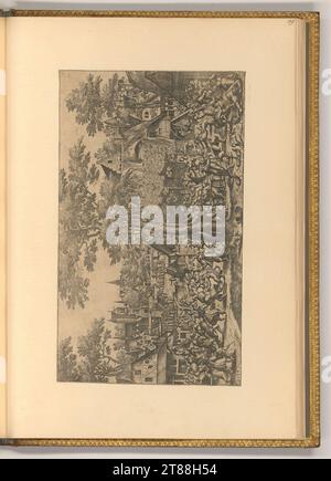 Pieter Van der Borcht (graveur) Grande messe flamande. gravure 1559, 1559 Banque D'Images