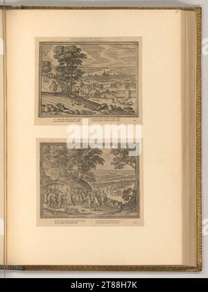 Pieter Van der Borcht (graveur) parabole de grain de blé ; Christ fuit de la foule. gravure 1581, 1581 Banque D'Images