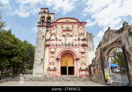 Cathédrale de Cuernavaca, construite dans le style Churrigueresque de l'architecture Banque D'Images