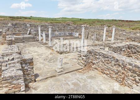 Les ruines antiques de Stobi en Macédoine du Nord sont connues pour leur mosaïque bien préservée Banque D'Images