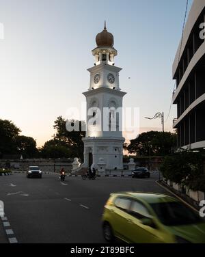 La Tour de l'horloge du jubilé de Victoria à George Town, Penang, Malaisie Banque D'Images